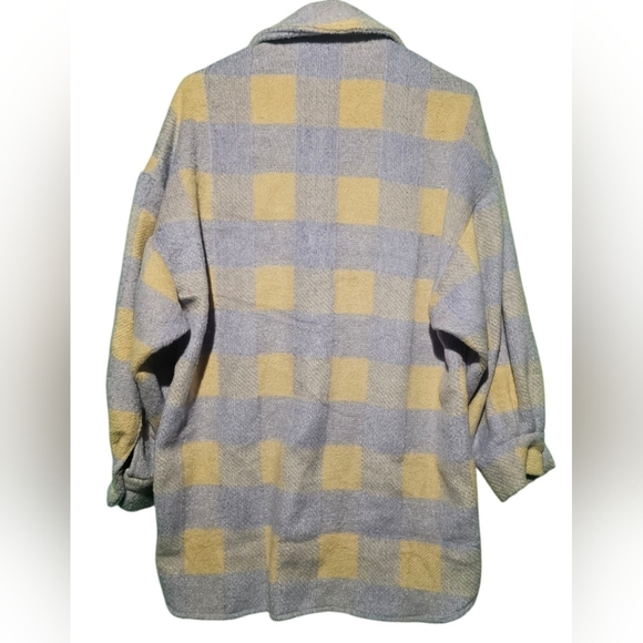 Love + Harmony Plaid Button-Up Shacket Medium Oversized PTP 23 - Picture 7 of 8